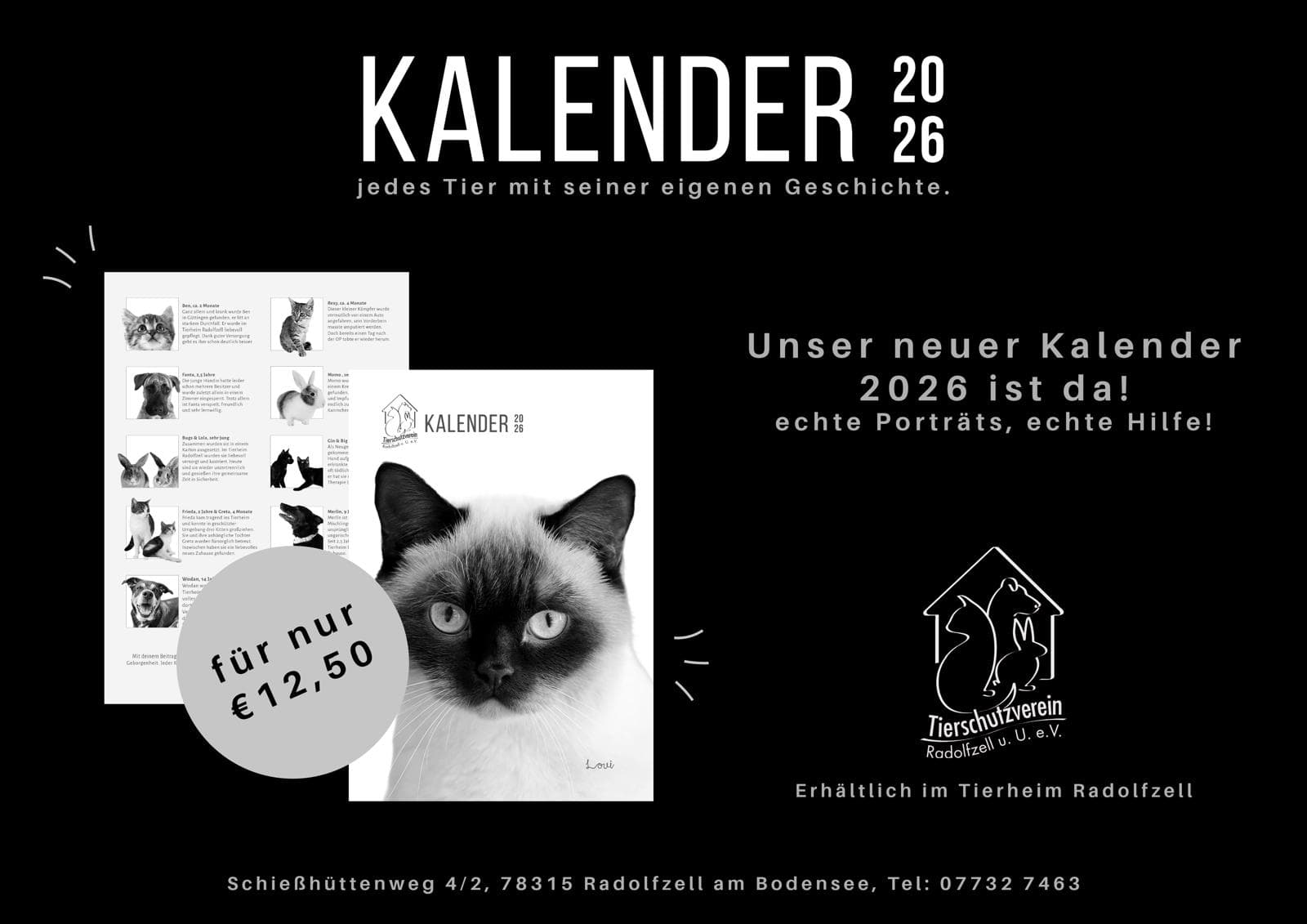 Tierheim-Kalender 2026 ist da!